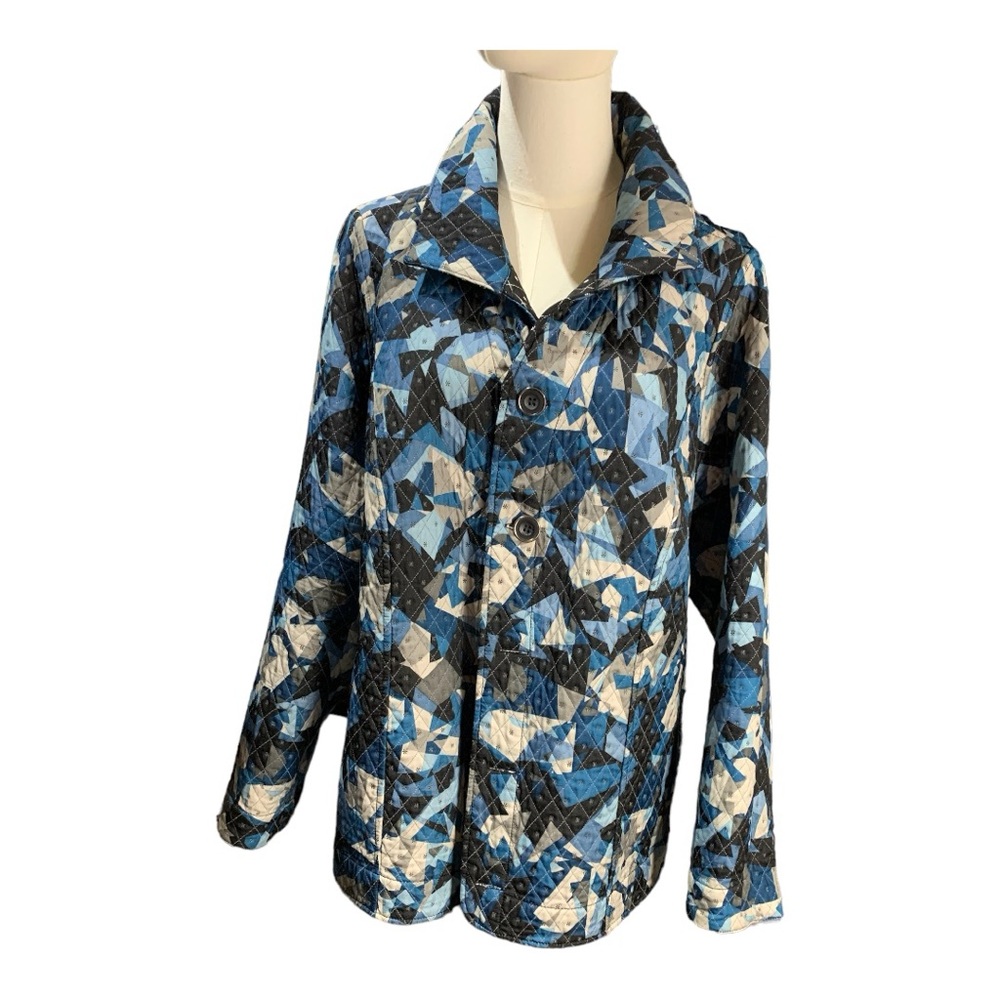 Reversible Fall Jacket With Geometric Patterns An… - image 1